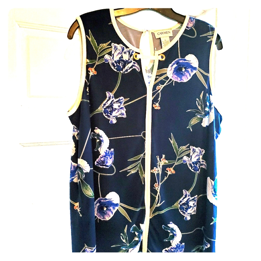 Carmen Marc Valvo Sophisticated floral top